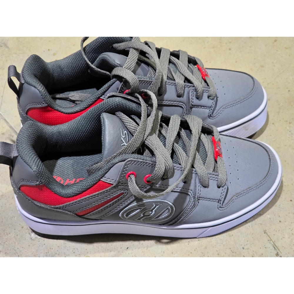 Heelys Kids Gray Red Low Top Skate Shoes Sneakers Youth Size 6 770604H